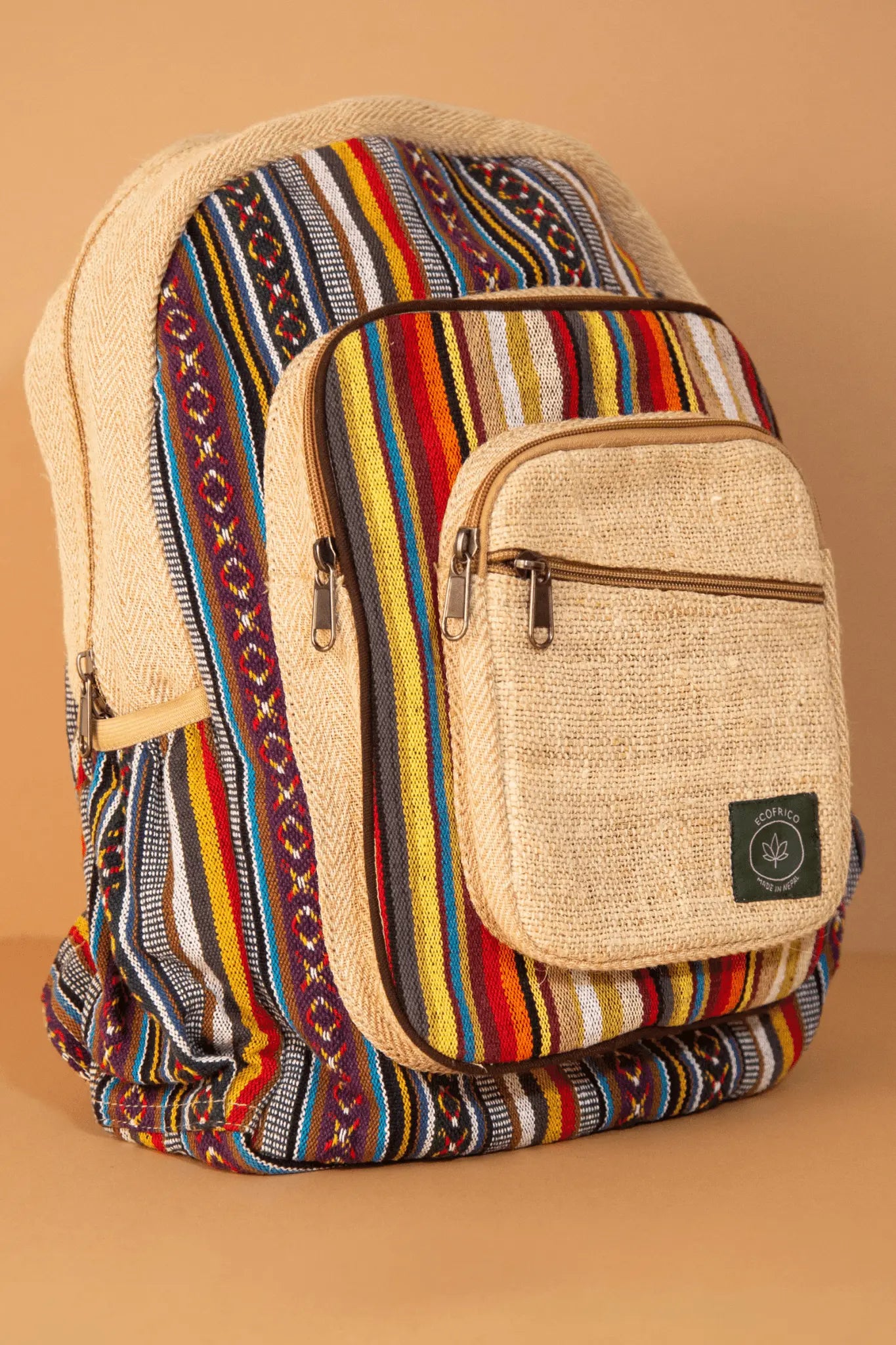 Large Himalayan Hemp Backpack | Boho Backpack 