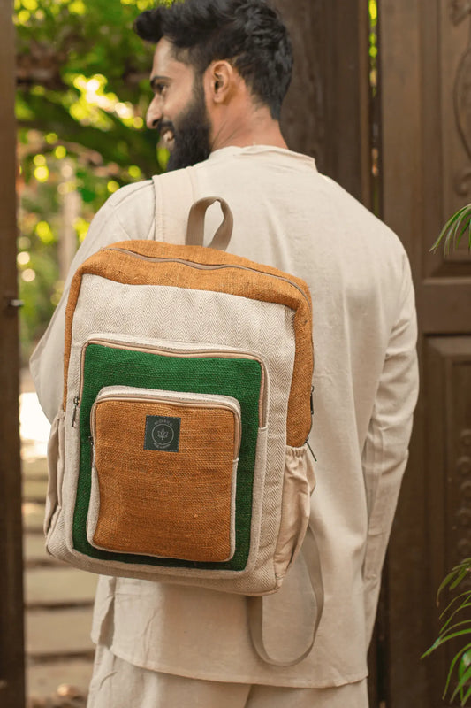 Nomad Backpack made with hemp eco-friendly large-size